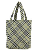 Burberry Borded Canvas Check Shopping Bag