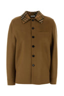 Abrigo de lana de galletas Burberry