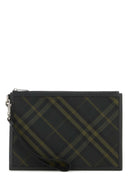 Burberry Embroidered Canvas Clutch