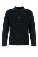Namacheko Midnight Blue Wool Polo Shirt