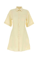 Ami Pastel Yellow Wool Shirt Dress