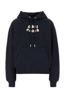 Ami Navy Blue Cotton Sweatshirt