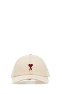 Ami Ivory Canvas Baseball Cap