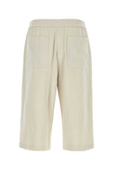Ami Chalk Cotton Bermuda Shorts