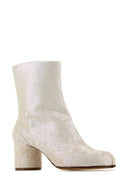 Maison Margiela White Leather Tabi Ankle Boots