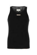 Maison Margiela Black Cotton Blend Tank Top