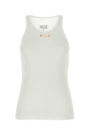Maison Margiela White Cotton Blend Tank Top