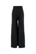 Maison Margiela Black Cotton And Nylon Wide Leg Pant