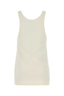 Maison Margiela Ivory Viscose Blend Tank Top