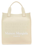 Maison Margiela Einkaufstasche aus elfenbeinfarbenem Canvas