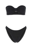 Hunza G Svart Stretch Nylon Jean Bikini