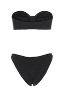Hunza G Svart Stretch Nylon Jean Bikini