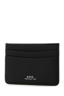 A.P.C.ブラックレザーアンドレカードホルダー