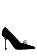 Jimmy Choo Black Velvet Orb Pumps