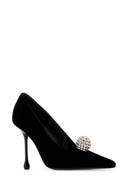 Jimmy Choo Black Velvet Orb Pumps