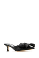 Jimmy Choo Black Leather Staz Mules