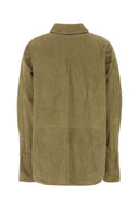 Loewe Sage Green zamszowa koszula