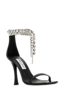 Jimmy Choo Black Leather Verity Sandals