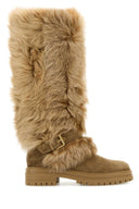 Gianvito Rossi Camel Suede And Fur Maverick Boots