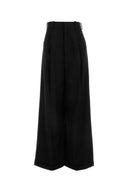Loewe Black Cotton Blend Wide Leg Pant