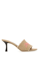 Jimmy Choo Beige Fabric Alexia 70 Mules