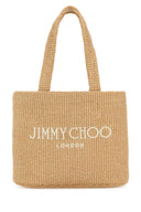Jimmy Choo Beige Rafia Mini Beach Shopping Bag