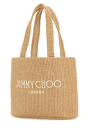 Jimmy Choo Beige Rafia Mini Beach Shopping Bag