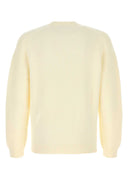 Suéter de mezcla de algodón marfil de Maison Kitsune