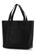 Maison Kitsune Black Leather Shopping Bag