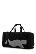 Maison Kitsune Black Fabric Travel Bag