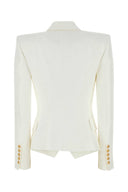 Balmain White Viscose Blend Blazer
