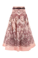 Zimmermann Printed Linen Blend Crush Skirt