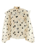 Zimmermann Printed Linen Blend Crush Blouse