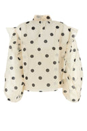 Zimmermann Printed Linen Blend Crush Blouse