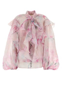 Zimmermann Printed Linen Blend Crush Blouse