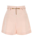 Zimmermann Pastel Pink Linen Crush Shorts