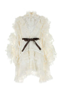 Zimmermann Ivory Organdie Crush Mini Dress