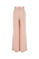 Zimmermann Pastel Pink Silk Wide Leg Tuck Pant