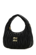 Miu Miu Black Nappa Leather Wander Handbag