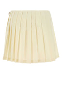 Mini falda de lona de crema miu miu