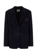 Miu Miu Midnight Blue Wool Blend Blazer