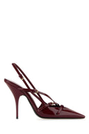 Zapatos de tacón de cuero morado Tyrian de Miu Miu