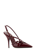Zapatos de tacón de cuero morado Tyrian de Miu Miu