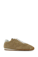 Miu Miu Cappuccino Suede Plume Sneakers