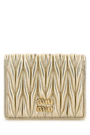 Miu Miu Gold-Leder-Geldbörse