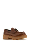 Prada Caramel Leather Lace Up Shoes