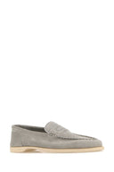 John Lobb Light Grey Suede Pace Loafers