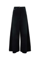 Prada Black Denim Wide Leg Jeans