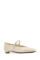 Prada Ivory Leather Ballerinas