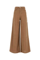 Lois Camel Linen Wide Leg Pant